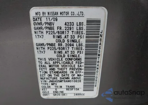 2010 Nissan Rogue S Krom Edition from USA, damaged, VIN JN8AS5MT6AW010826